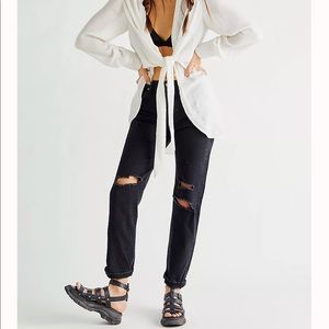 Black Free People Boyfriend Style Jean
